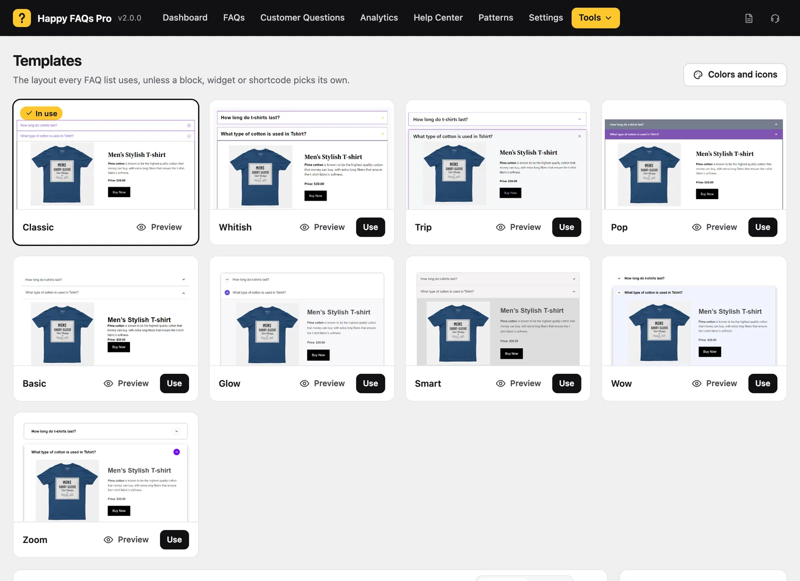 The accordion layouts