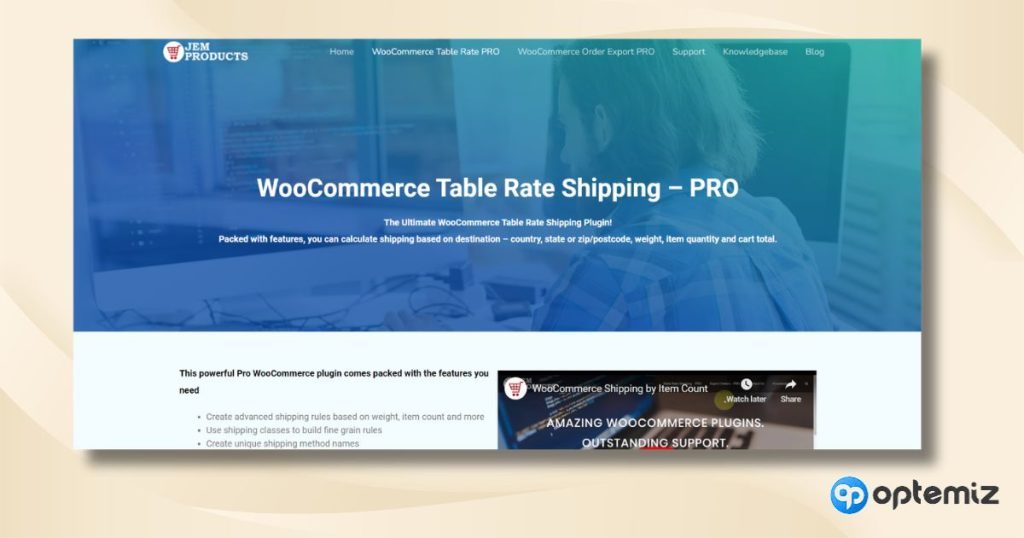 Table Rate Shipping